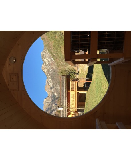 Sauna da esterno Iglu 5 metri con finestra panoramica