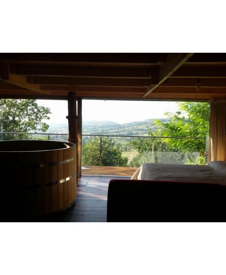 Hot Tub in legno 1.80 m. Larice+stufa Hot Tub in legno 1.80 m. Larice+stufa