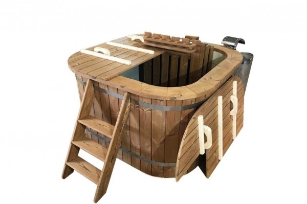 SPA Mini piscina riscaldabile con stufa a legna 150 x 150 SPA Mini piscina riscaldabile con stufa a legna 150 x 150