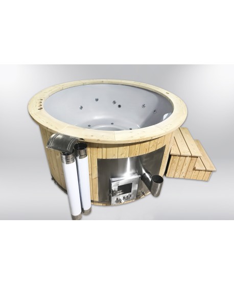 Wellness Royal con stufa e Larice (5 posti set da Idrogetti + bolle + LED 7 RGB Wellness Royal con stufa e Larice (5 posti set da Idrogetti + bolle + LED 7 RGB