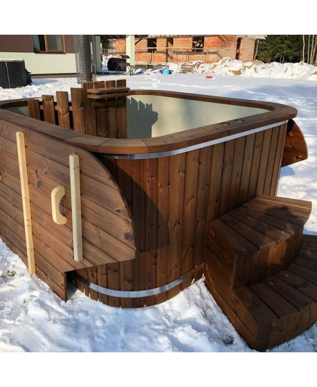 Mini piscina SPA con stufa integrata Potente 200 cm x 200 cm Mini piscina SPA con stufa integrata Potente 200 cm x 200 cm