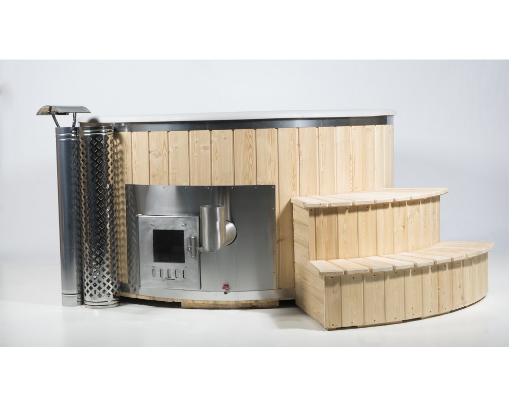 Royal Wellness Larice 180 cm con stufa con bolle d'aria + Led Royal Wellness Larice 180 cm con stufa con bolle d'aria + Led